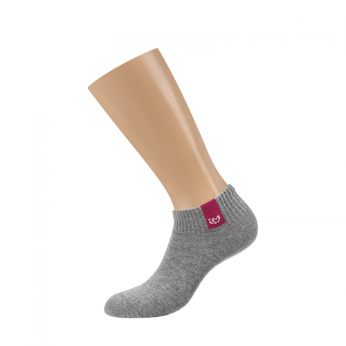 Носки с провязанной эмблемой на паголенке Grigio Melange 39-41 / MINI TREND 4211