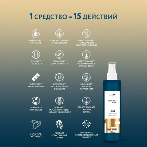 Крем-спрей несмываемый для волос 15 в 1 / OLLIN PERFECT HAIR 250 мл