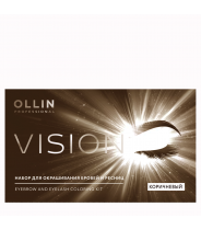 Набор для окрашивания бровей и ресниц, коричневый / OLLIN VISION SET brown 20 мл