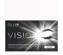 Набор для окрашивания бровей и ресниц, черный / OLLIN VISION SET black 20 мл