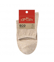 Носки с люрексом, борт руликом, Beige Melange 35-38 / ECO 256