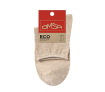 Носки с люрексом, борт руликом, Beige Melange 35-38 / ECO 256