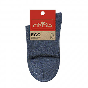 Носки с люрексом, борт руликом, Blu Melange 35-38 / ECO 256