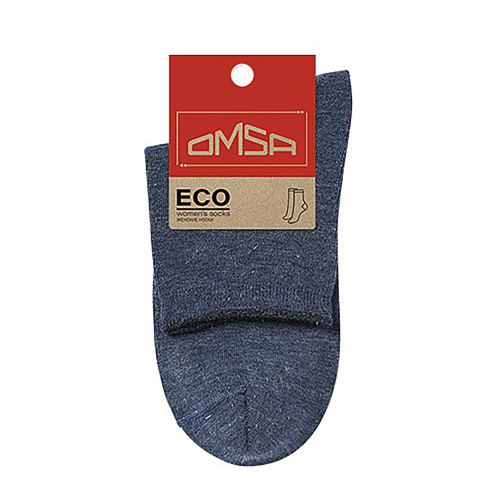 Носки с люрексом, борт руликом, Blu Melange 35-38 / ECO 256