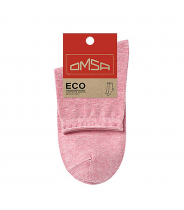 Носки с люрексом, борт руликом, Rosa Melange 35-38 / ECO 256