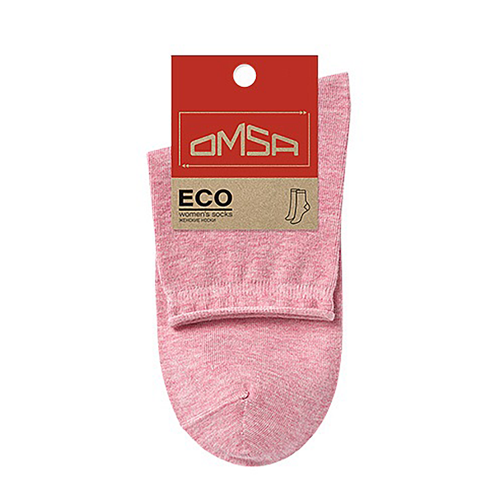 Носки с люрексом, борт руликом, Rosa Melange 39-41 / ECO 256