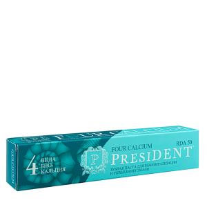 Паста зубная / PRESIDENT Four Calcium 50 RDA 75 гр