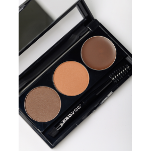 Набор теней для бровей, 02 тепло-коричневый / EYEBROWNS Brow Palette 3,9 гр