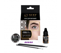 Набор для домашнего использования, темно-коричневый / SEXY BROW HENNA 5 капсул