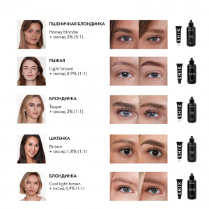 Краситель для бровей и ресниц,  коричневый / Permanent eyebrow tint brown 15 мл