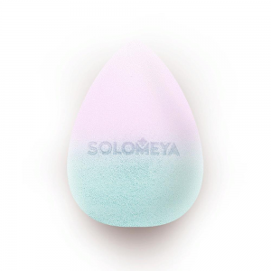 Спонж косметический для макияжа меняющий цвет, голубой-розовый / Color Changing blending sponge Blue-pink