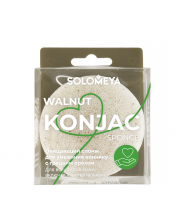 Спонж очищающий для умывания, конняку с грецким орехом / Konjac Sponge with Walnut 1 шт