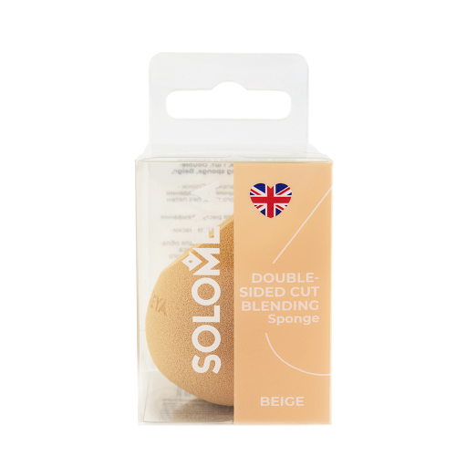 Спонж для макияжа с двойным срезом, бежевый / Solomeya Double-Sided Cut blending sponge Beige 1 шт