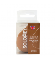 Спонж для макияжа с двойным срезом, кофе мокка / Solomeya Double-Sided Cut blending sponge Mocha Mousse 1 шт