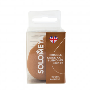 Спонж для макияжа с двойным срезом, кофе мокка / Solomeya Double-Sided Cut blending sponge Mocha Mousse 1 шт
