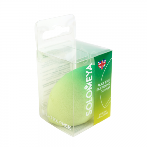 Спонж для макияжа со срезом, зеленый градиент / Solomeya Flat End blending sponge Green Gradient 1 шт