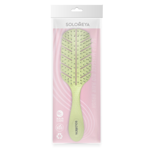 Био-расческа массажная для волос мини, зеленая / Scalp Massage Bio Hair Brush mini Green