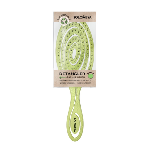 Био-расческа подвижная для волос, зеленая / Detangling Bio Hair Brush Green