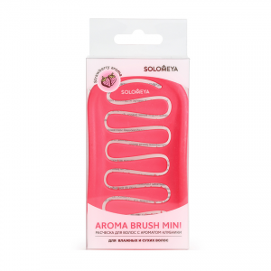 Расческа для сухих и влажных волос с ароматом клубники мини / Aroma Brush for Wet&Dry hair Strawberry mini