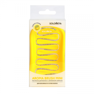 Расческа для сухих и влажных волос с ароматом лимона мини / Aroma Brush for Wet&Dry hair Lemon mini