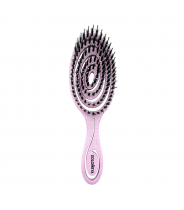 Био-расческа подвижная для волос c натуральной щетиной, сиреневая / Detangling Bio Hair Brush With Natural Boar Bristle Lilac