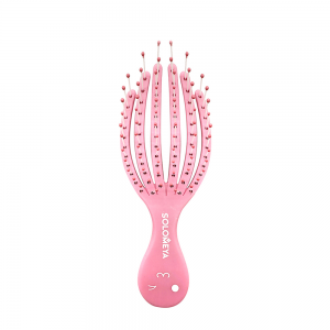 Расческа для сухих и влажных волос мини, розовый осьминог / Detangling Octopus Brush For Dry Hair And Wet Hair Mini Pink