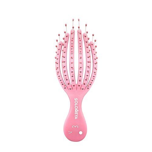 Расческа для сухих и влажных волос мини, розовый осьминог / Detangling Octopus Brush For Dry Hair And Wet Hair Mini Pink