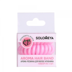 Арома-резинка для волос Клубника / Aroma hair band Strawberry, набор 3 шт