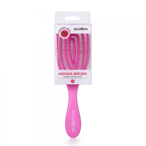 Расческа для сухих и влажных волос с ароматом малины / Wet Detangler Brush Oval Raspberry