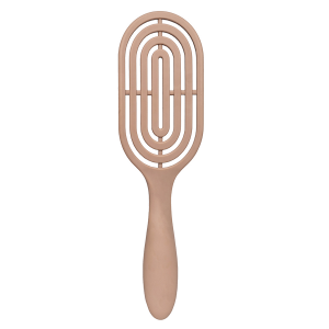 Расческа массажная для волос с натуральной щетиной, бежевая / Hair Brush with natural boar bristle Beige
