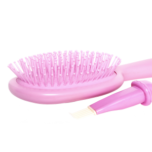 Расческа массажная для волос милый мишка, розовая / Cute Bear Massage Hair Brush Pink