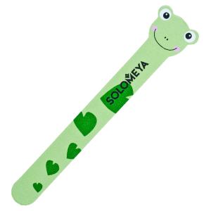 Пилка для натуральных и искусственных ногтей 180/220 Лягушка / Frog Nail File