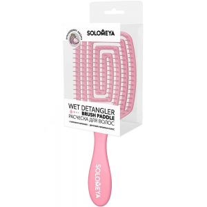 Расческа для сухих и влажных волос с ароматом клубники MZ / Wet Detangler Brush Paddle Strawberry