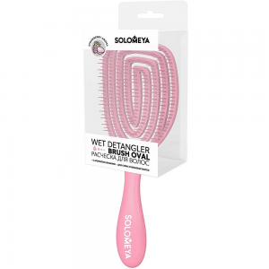 Расческа для сухих и влажных волос с ароматом клубники MZ0011 / Wet Detangler Brush Oval Strawberry