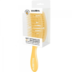 Расческа для сухих и влажных волос с ароматом манго MZ005 / Wet Detangler Brush Rectangular Mango