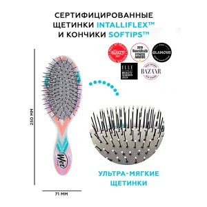 Щетка для волос специально для детей, цветной зигзаг / WET BRUSH KIDS DETANGLER CHEVRON